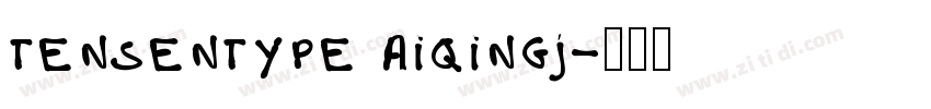 tensentype aiqingj字体转换